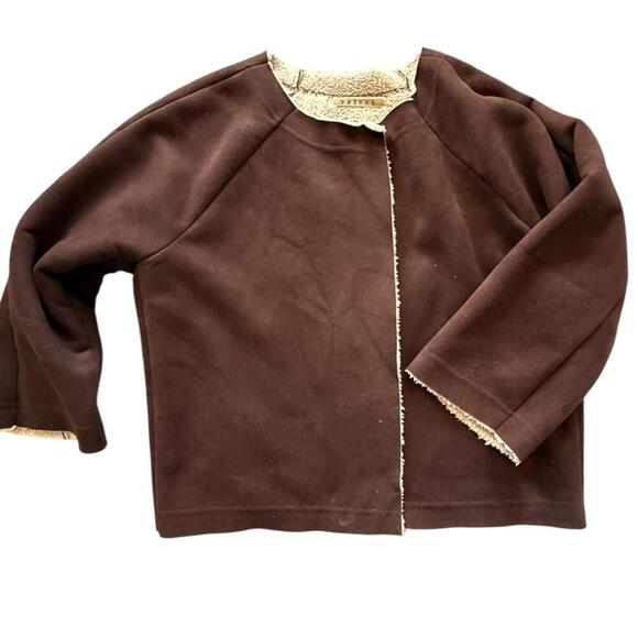 Velvet by Graham & Spencer Brown Faux Suede Sherpa Jacket – Women’s L - Picture 3 of 6